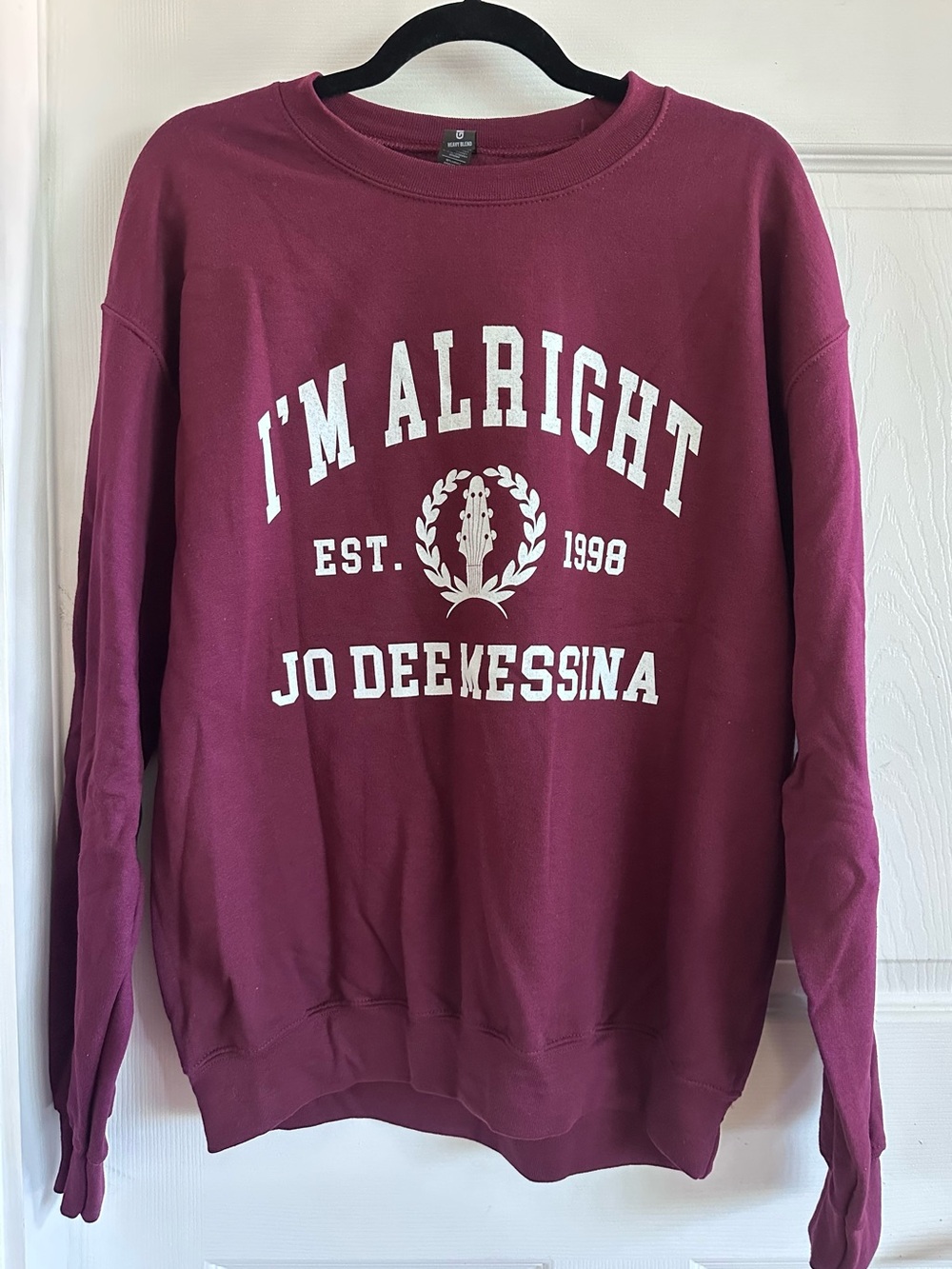 Official Jo Dee Messina Concert Tour Maroon Crewneck Sweatshirt “I’m Alright “